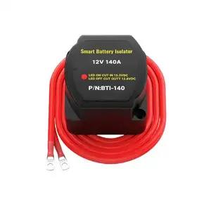 12V 140A Smart Dual Battery Isolator Kit IP67 Waterproof Car Battery Cut Off Isolator Switch With MIDI Fuse Holder