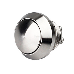 Daiertek 12MM Dome Button 2 Pin 2A SPST Momentary Metal Waterproof IP65 Push Button Switch With Screw Terminal