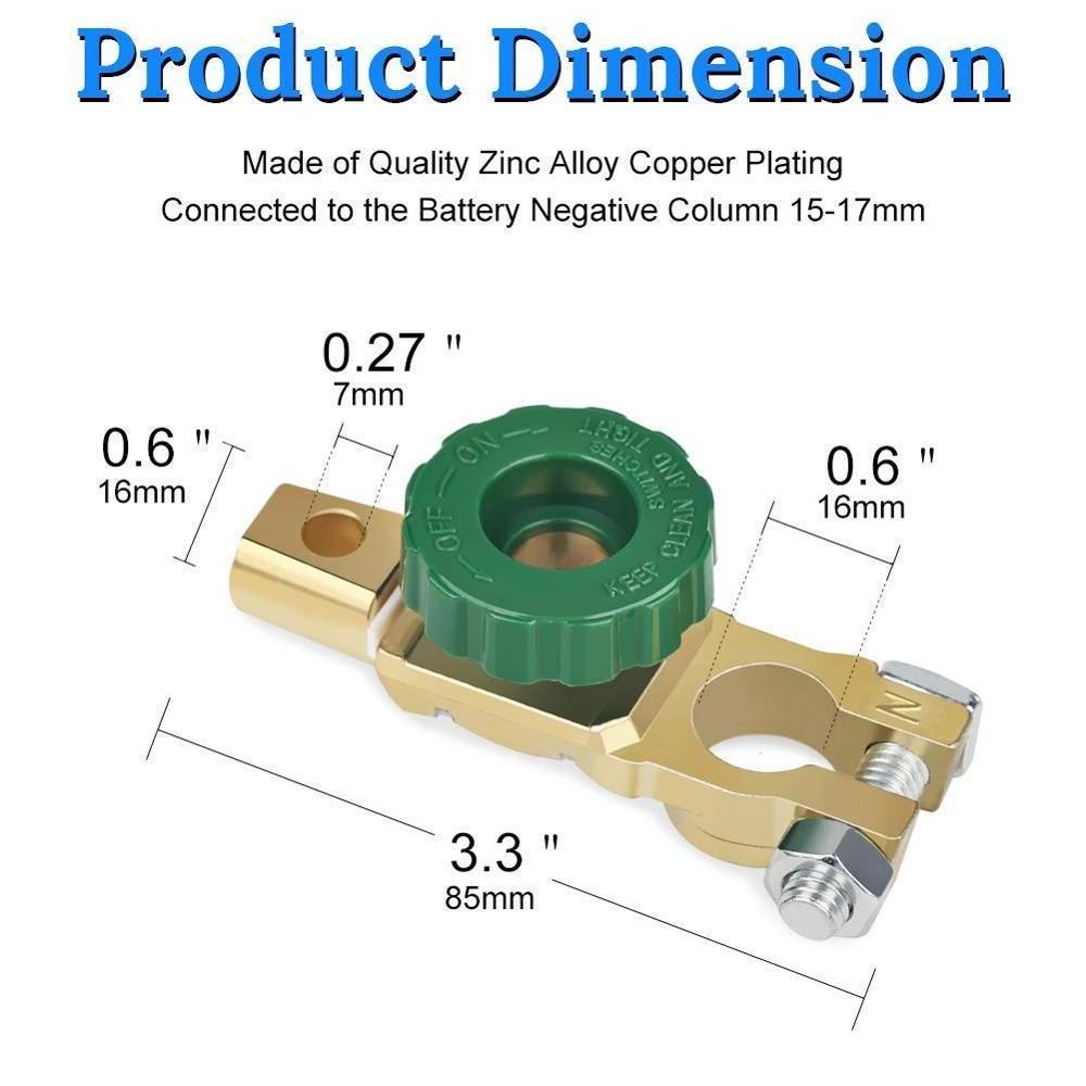 Top Post Terminal Battery Master Disconnect Switch Power Cut off Kill Switch Car Battery Isolator Switch