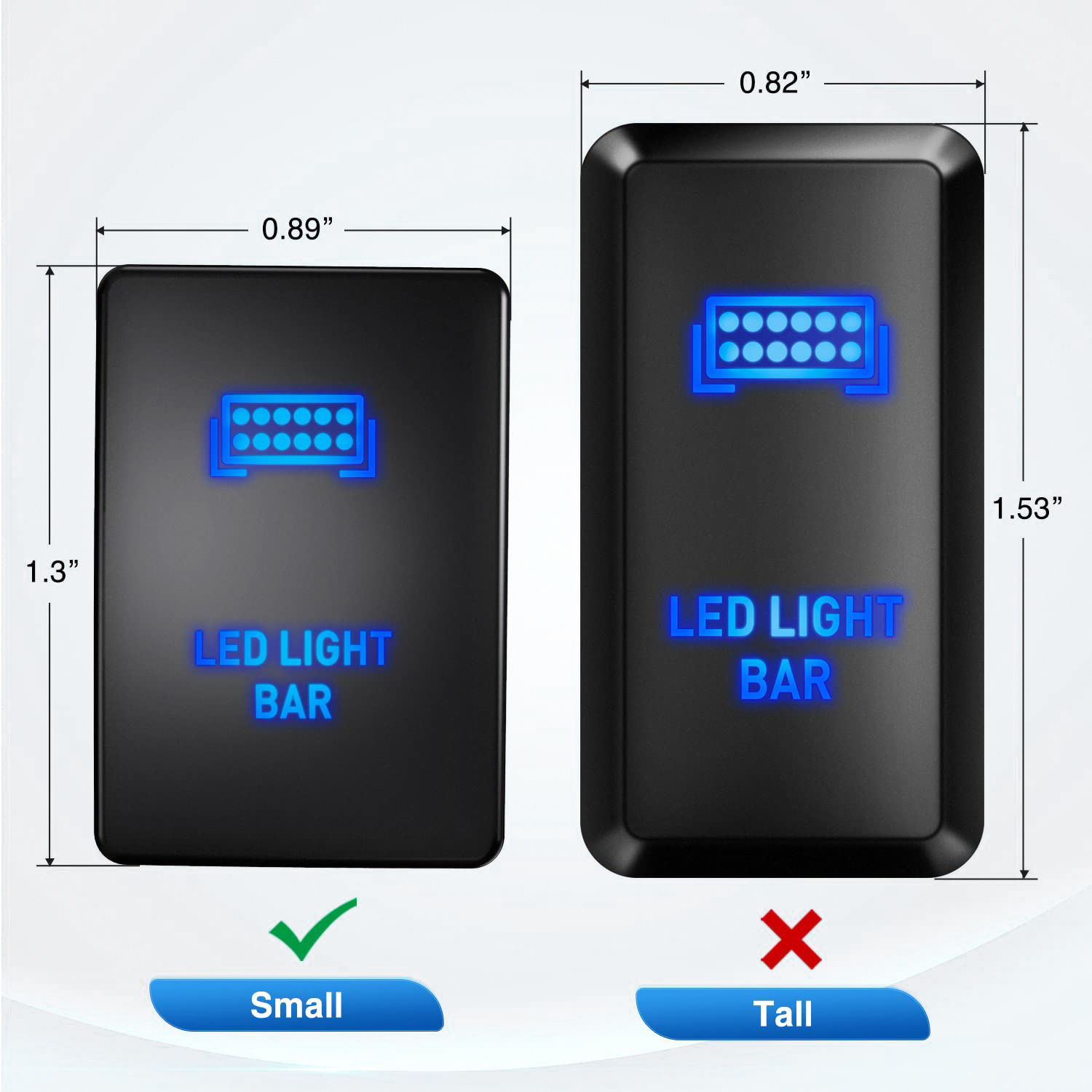 New Style 12V LED Various Symbols Car Fog Light Switch Push Switches Marine Automotive Push Button Switch