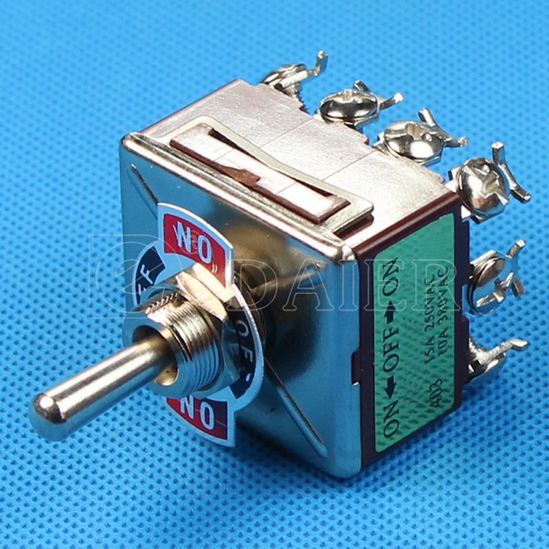 KN3C-403 12MM 15A 250V  12Pin  ON OFF ON 4 Way 12V  Toggle Switch