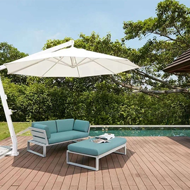 Aluminum Umbrella Parasol Patio Sun Umbrella Garden Outdoor UV Protective Terrace Cantilever Hang Umbrellas