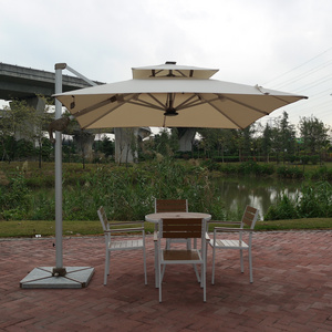 Aluminum Umbrella Parasol Patio Sun Umbrella Garden Outdoor UV Protective Terrace Cantilever Hang Umbrellas