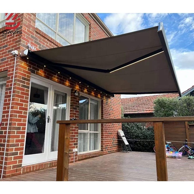 Electric Outdoor Cassette Waterproof Awning Full Cassette Motorhome Retractable Aluminum Sun Shade Awnings Easily Assembled