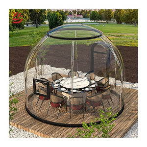 Glamping Luxury Dome Transparent Insulated Plastic Bubble Dome House Glass Prefab Outdoor Dome Tent House