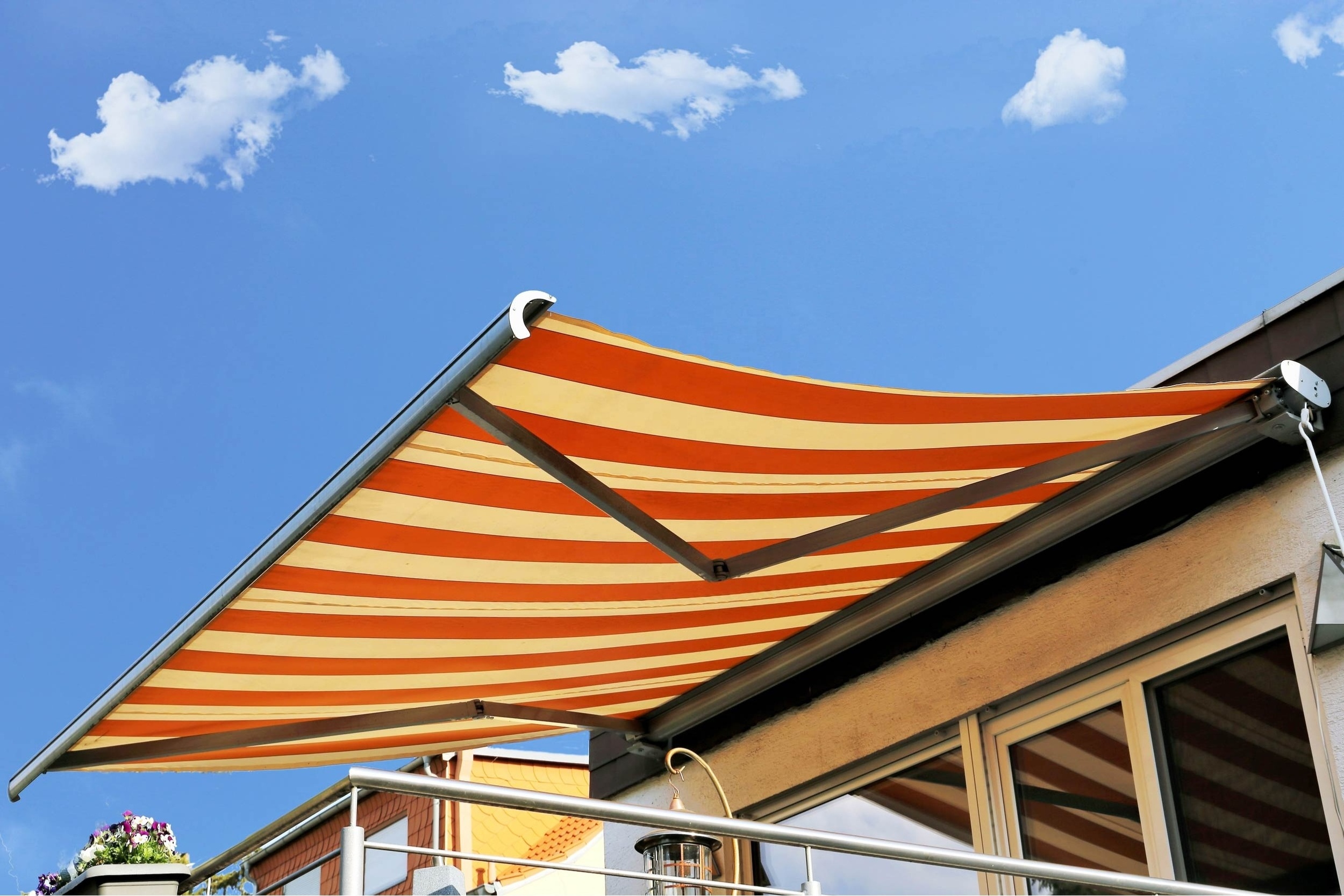 Motorized No Cassette Retractable Awning Arms Awning Patio Outdoor Sunshade Retractable Sun Shade Awing Rain Canopy