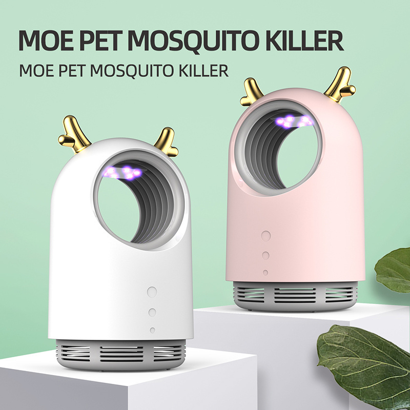 220V Home Outdoor Electric Shock Mosquito Killer Lamp Camping Antler Design Night Light Mosquito Repeller and Fly Killer