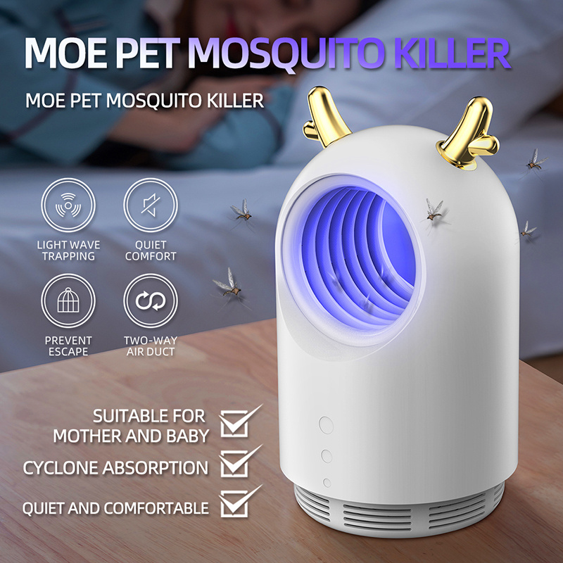 220V Home Outdoor Electric Shock Mosquito Killer Lamp Camping Antler Design Night Light Mosquito Repeller and Fly Killer