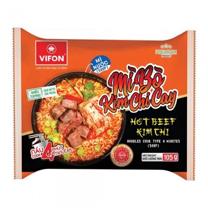 Vifon Spicy Beef with Kim chee Flavor Instant Noodle Soup 105gr x 20 from Viet Nam manufacturers