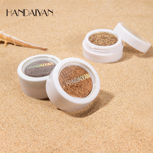 Handaiyan Sombras Cosmetics Makeup Glitter Eyeshadow Wet Makeup Bulk Pressed High Pigment Make Glitter Eyeshadow Palette