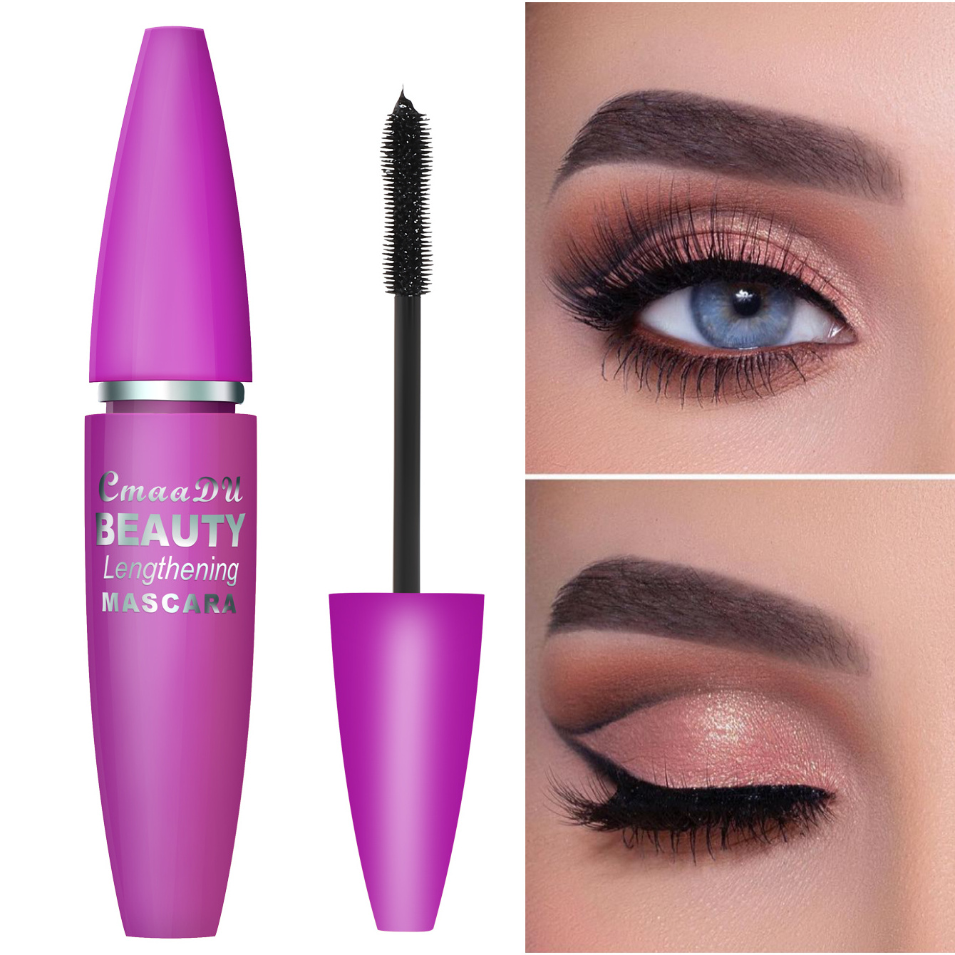 cmaadu natural clear disposable mascara long lasting fiber vegan private label