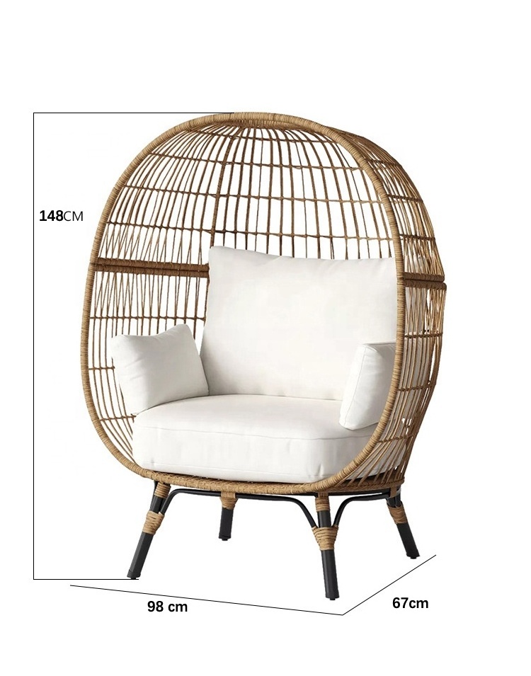 Daijia China popular garden swings outdoor leisure Rattan Egg Shape Chair KD Garden Egg chair