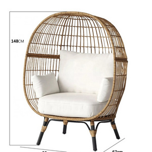 Daijia China popular garden swings outdoor leisure Rattan Egg Shape Chair KD Garden Egg chair