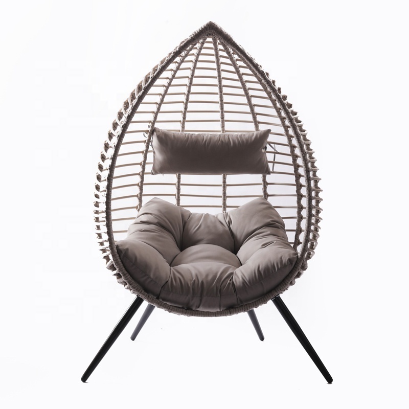 Wholesale Price Outdoor Furniture Egg Shaped Garden Leisure Rattan Stand Chair