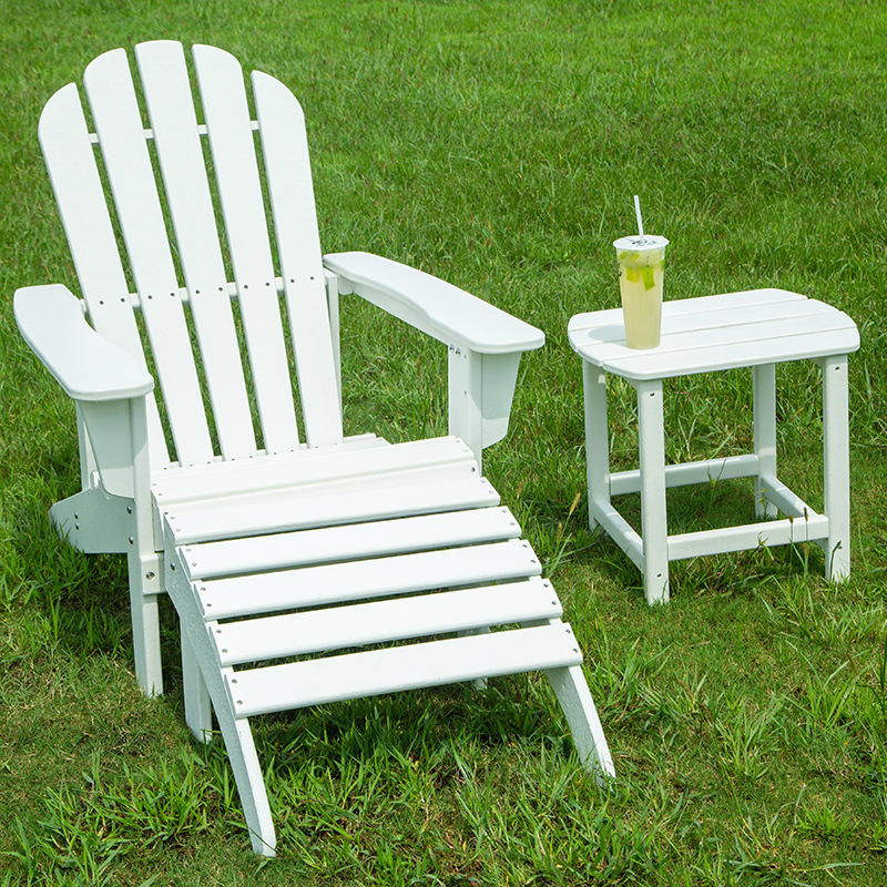 Outdoor Waterproof  HDPE Plastic Wood  Garden Deck Folding Adjustable Adirondack Chair