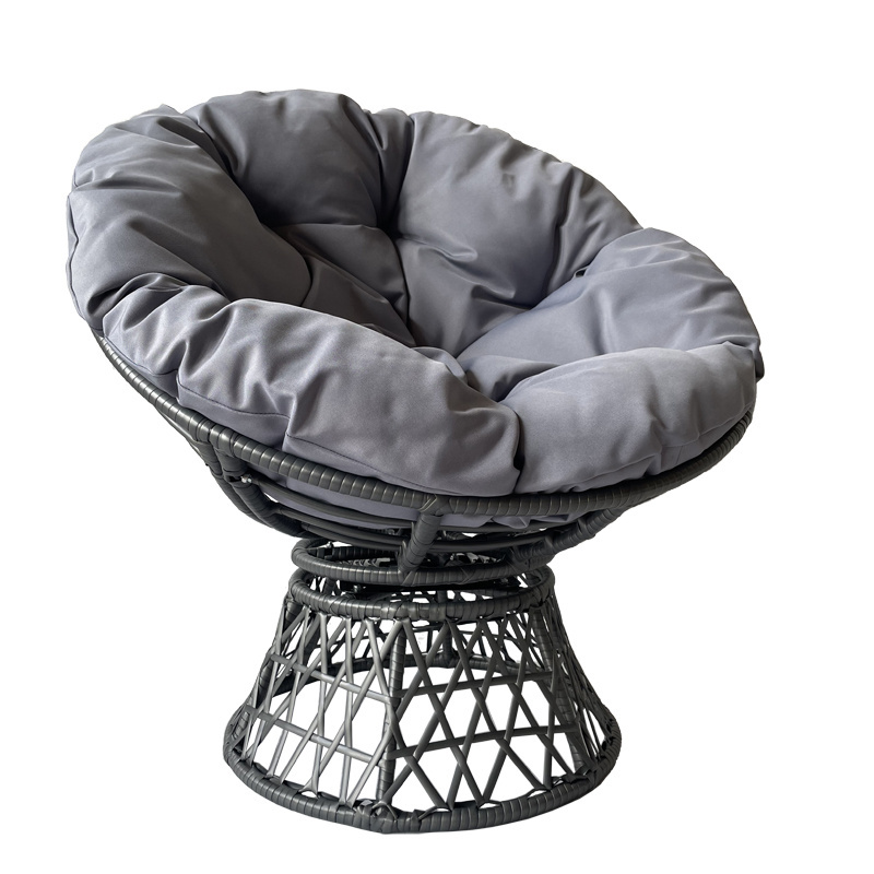 Home Furnishings Wicker Papasan Chair with 360-Degree Swivel