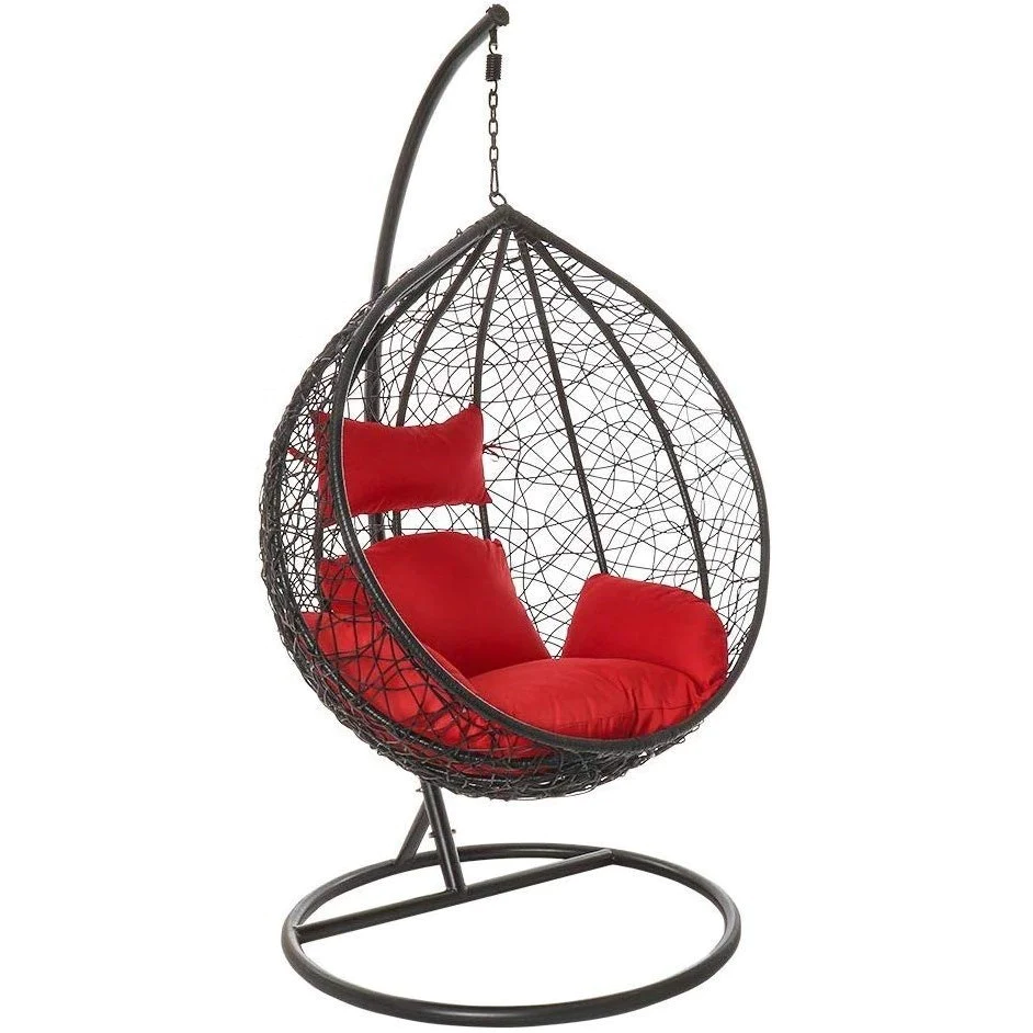 Garden Patio Bench Leisure Rocking Rattan Swing Chair Hanging Chair With Cushion