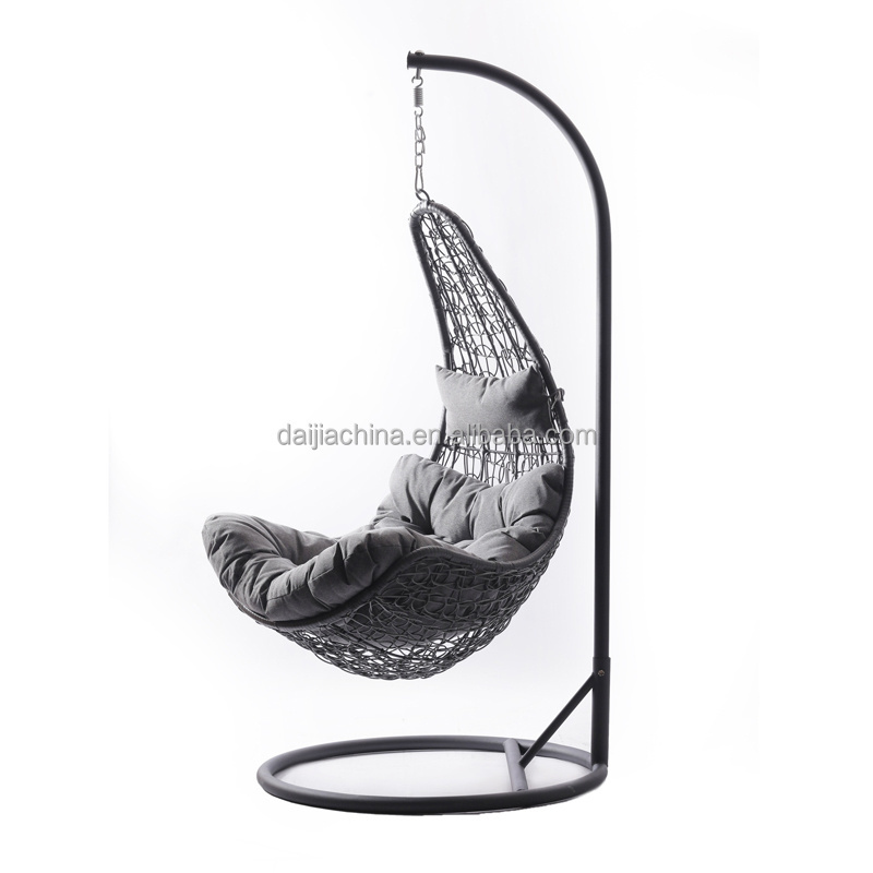 Galvanized Maple Shaped Outdoor Patio Swing Chair with Circle Pattern