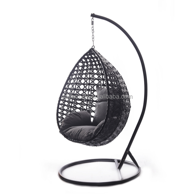 Double Wide Flat Rattan Wicker Swing Hanging Chair Heart Shaped