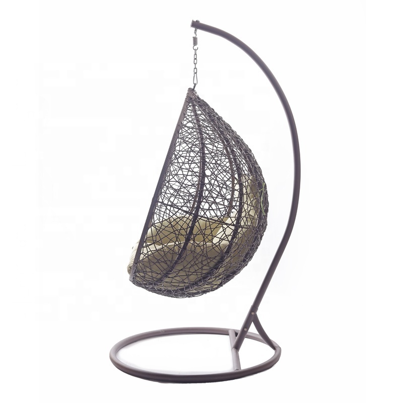 DAIJIACHINA Best Selling Patio Seating Outdoor Handmade Hanging Egg Chairs Modern  Porch Swings with Stand Garden Furniture