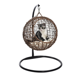 Nest Rattan Pet Cat Dog House Hammock Hanging Cave Cat Hanging Swing Chair