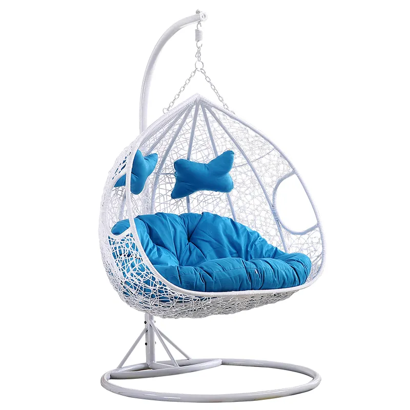 Daijia Double Outdoor  Hammock Patio Garden Swings Rattan Egg-Shaped Chair