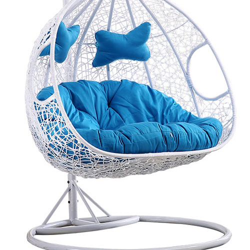 Daijia Double Outdoor  Hammock Patio Garden Swings Rattan Egg-Shaped Chair