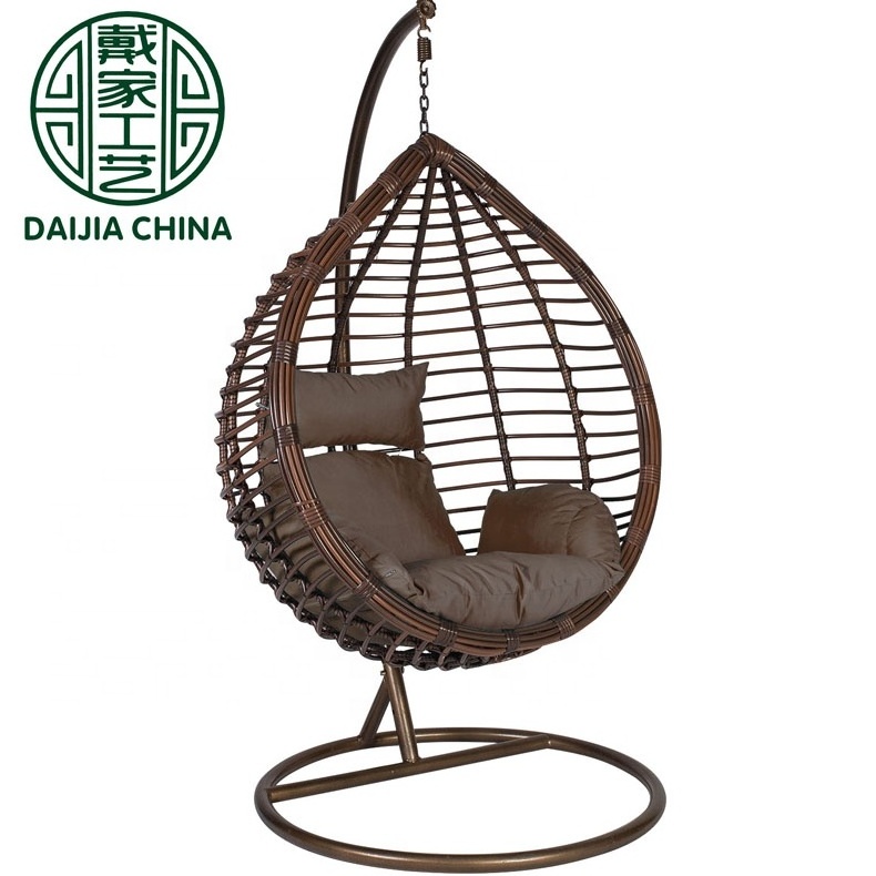 Cheap home furniture Rattan Hanging chairs Water drop Hammock Swing chair sets With soft Pillow