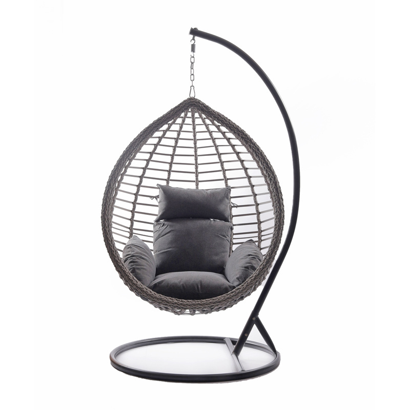 Cheap home furniture Rattan Hanging chairs Water drop Hammock Swing chair sets With soft Pillow