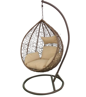 Outdoor Free Standing Garden Lawn Chair Wicker Hanging Rattan Egg Patio Swing Chair