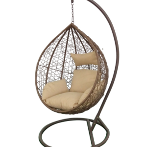 Outdoor Free Standing Garden Lawn Chair Wicker Hanging Rattan Egg Patio Swing Chair