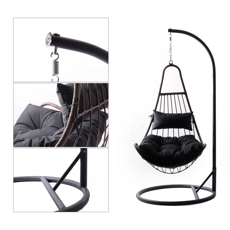 Outdoor Garden Furniture Patio Wicker Rattan Porch Hanging Basket Swing Chair