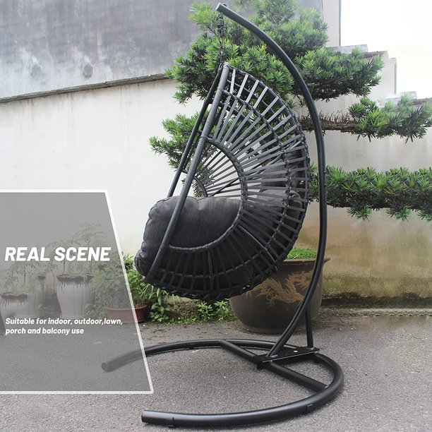 KD Structure Hanging Egg Chair Hot Selling Outdoor Rattan Swings Modern Single Wicker Patio Garden Furniture