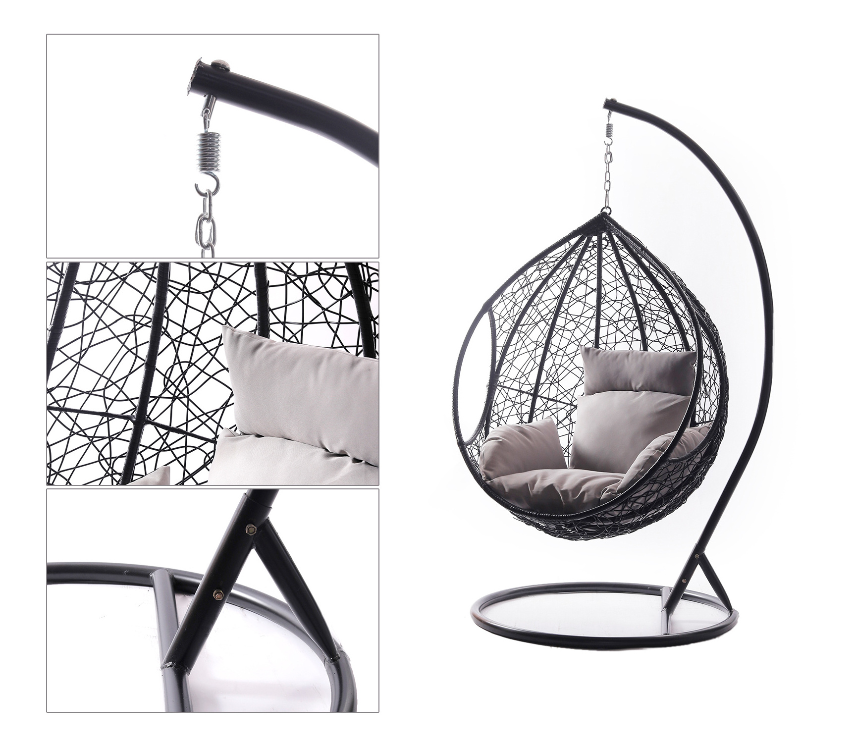 Modern Indoor Home Garden Swinging Seats Outdoor Wicker Hanging Swing Egg Chair