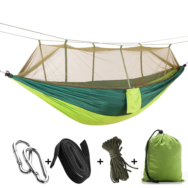 Mosquito Net Light Portable Outdoor Parachute Nylon Hammock Swing Sleeping Hammock