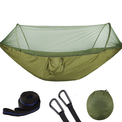 Double Lightweight Nylon Portable Camping Hanging Tent Hammock With Mosquito Net