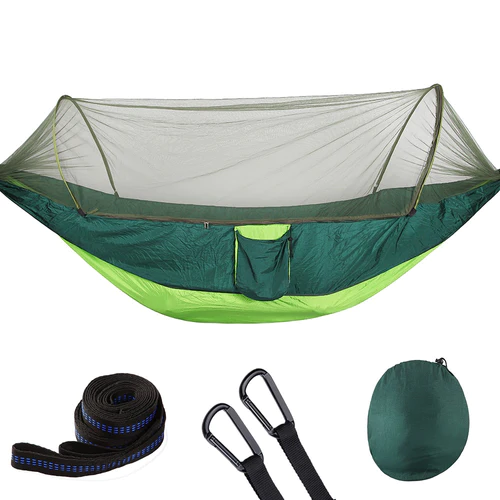 Double Lightweight Nylon Portable Camping Hanging Tent Hammock With Mosquito Net