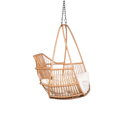 Outdoor Patio Garden 2 Person Rattan Double Hanging Hammock Wicker Egg Swing Chair