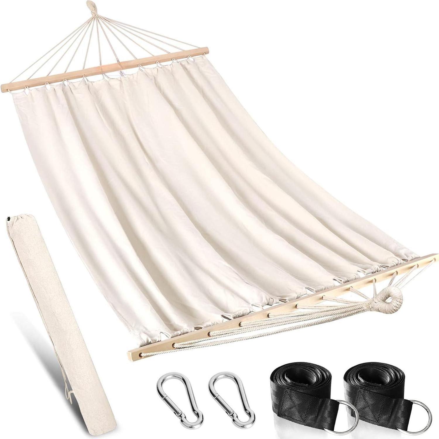 Garden Outdoor Camping Portable 70% Cotton 2 Person 150 cm Hanging Double Cotton Hammock