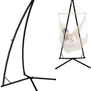 Hanging Chair Stand Strong Iron Hanging Chair Frame with Spring Hooks Sturdy Base Heavy Duty Hanging Chair Stand