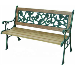 Hot Sale Wrought Iron Metal Garden Benches Wooden Garden Benches Outdoor Bench Seat For Sale