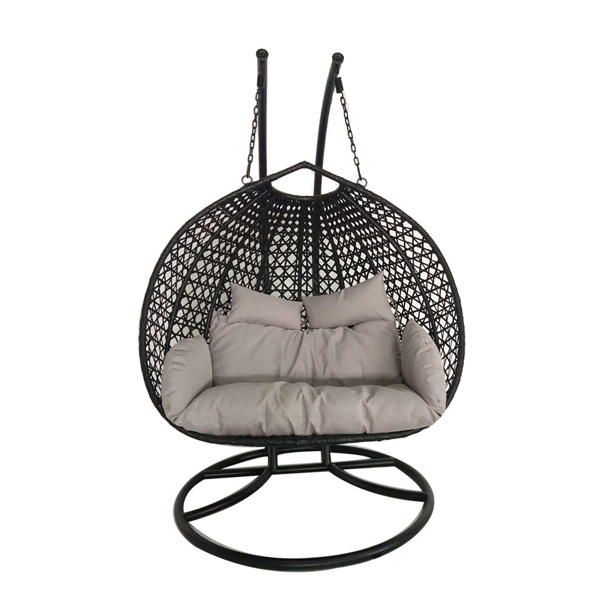 Couture gazebo China Furniture Manufacturer Egg Hanging Patio Swing Chair With Metal Stand