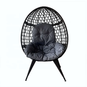 Daijia Outdoor Patio Wicker Swing Standing Egg Folding Hanging Rattan Chair