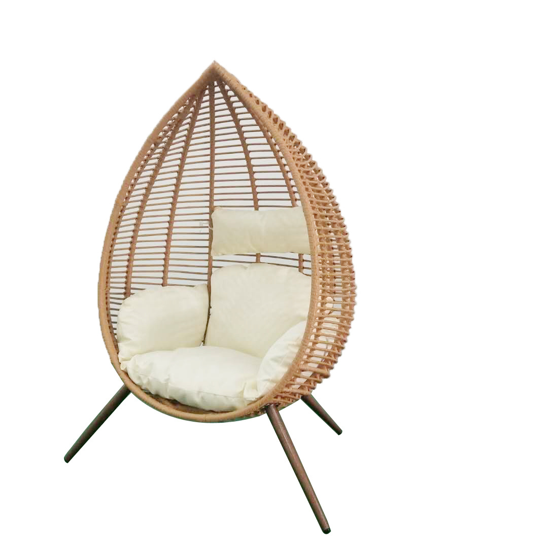 Wholesale Price Outdoor Furniture Egg Shaped Garden Leisure Rattan Stand Chair