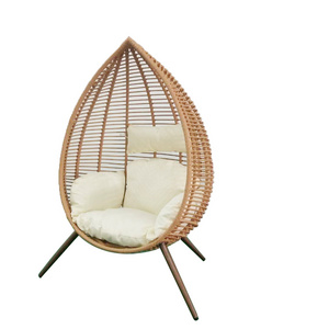 Wholesale Price Outdoor Furniture Egg Shaped Garden Leisure Rattan Stand Chair