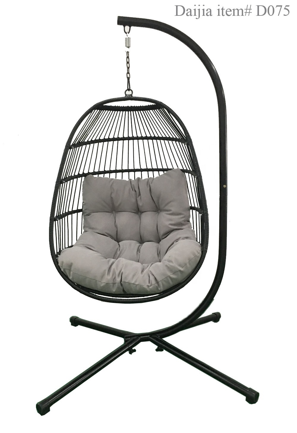 Detachable Rattan Patio Chairs Swing bed Hanging  foldable swing chair