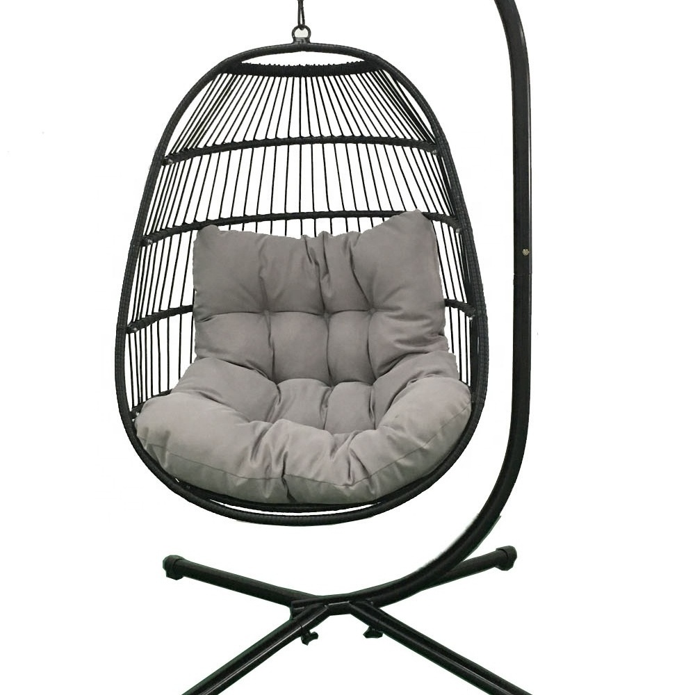 Detachable Rattan Patio Chairs Swing bed Hanging  foldable swing chair