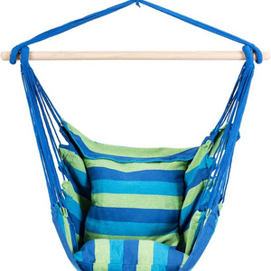 Outdoor Free Standing Cotton Weave Hanging Rope Swing Seat Hammock Swing Chair