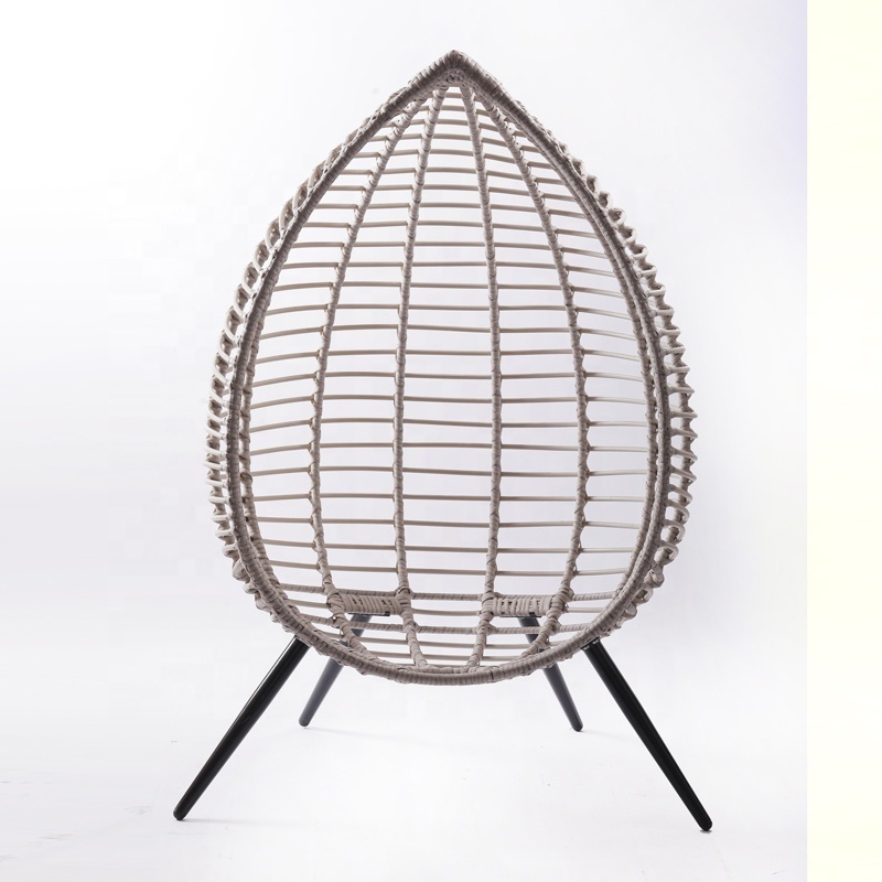 Wholesale Price Outdoor Furniture Egg Shaped Garden Leisure Rattan Stand Chair