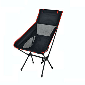 Outdoor Portable Folding Moon Chairs High Back Camping Chair Lightweight Beach Chair for Travel Picnic Hiking Fishing